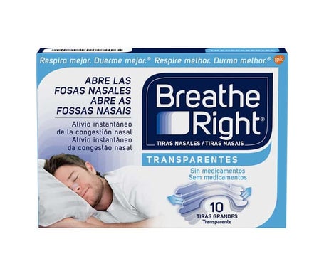 Breathe Right Transparentes Talla Grande 10uds