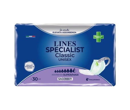 Lines Specialist Classic Unisex Maxi Shaped Diapers (30 pcs) - Productos para la incontinencia