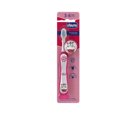 Chicco Escova de Dentes Hipopótamo Rosa Criança 3-6A 1 Unidade