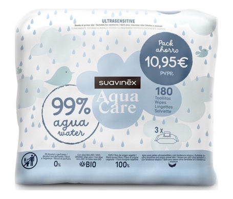 Suavinex Aqua Care Toallitas 3x60uds