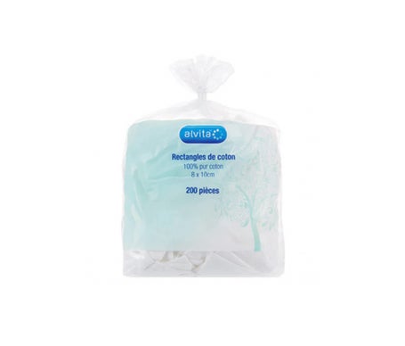 Alvita Rectángulo de algodón 8X10Cm 200