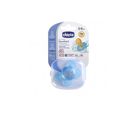 Chicco Physio Comfort Rubber 0-6m Blue - Chupetes y accesorios