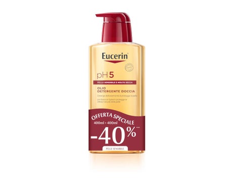 Eucerin pH5 Pack Aceite de Ducha Limpiador Piel Sensible 2x400ml