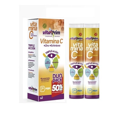 VitalPrim Pack Vitamina C Triple Acción Efervescentes 2x24comp