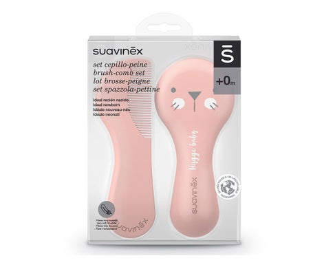 Suavinex® Set Cepillo + Peine Infantil Rosa