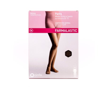 Farmalastic panty-media hasta la cintura (E-T) comp. normal T-grande capuchino