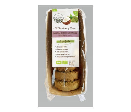 Eco-Salim Galletas Trigo Sarraceno Matcha Coco Bio 130g