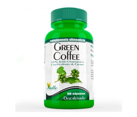El Valle Green Coffee Café Verde Descafeinado 60caps