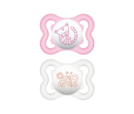 Mam Chupete Air Silicona 2-6M Rosa 2uds