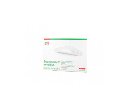 Suprasorb P Sensitive Non Border 15x20cm 10uds