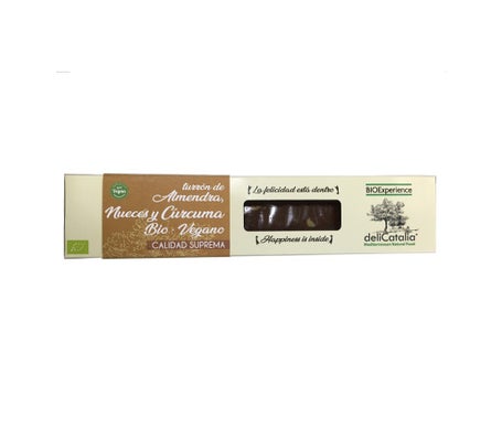 DeliCatalia Turrón Almendras Nueces Cúrcuma Bio 165g