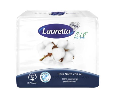 Laurella Ultra Night Absorbents Cotton 10uds