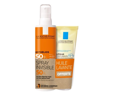 La Roche Posay Anthelios Spray Invisible SPF50 200ml + Lipikar Huile Lavante AP+ 100ml