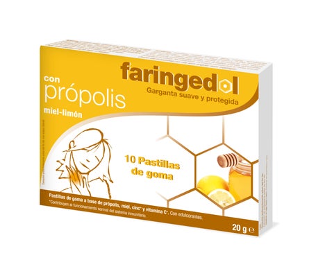 Faringedol miel y limón con própolis (10 uds) - Antigripales