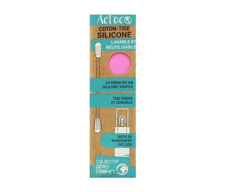 Act'Eco Coton Tige Silicone Rose 1ut