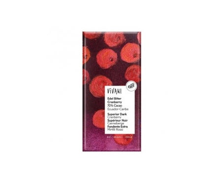 Vivani Chocolate Negro 70% con Arandanos Bio 100g | Natural Doctor