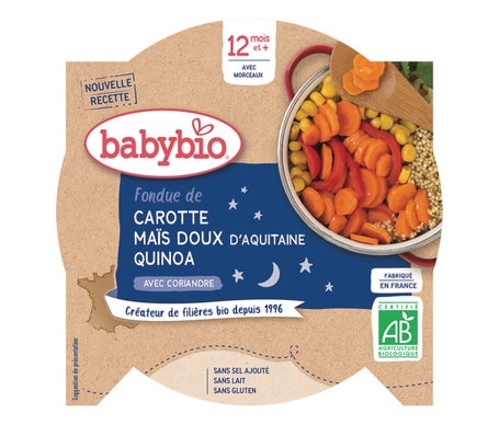 Babybio Plato Pequeño Verduras con Quinua Orgánica en 12 meses 230g