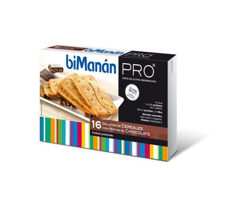 biManán® beFIT Proteína Galletas Cereales con pepitas de chocolate 16uds