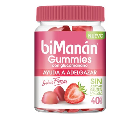 biManán Gummies Glucomanano Fresa 40uds