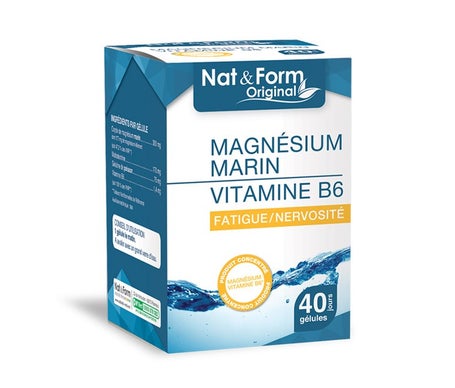 Nat Form Magnsium Marine Vitamin B6 40 Glules de Atlantic Nature | Natural Doctor
