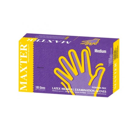 Maxter Guantes de Látex Talla M 100uds