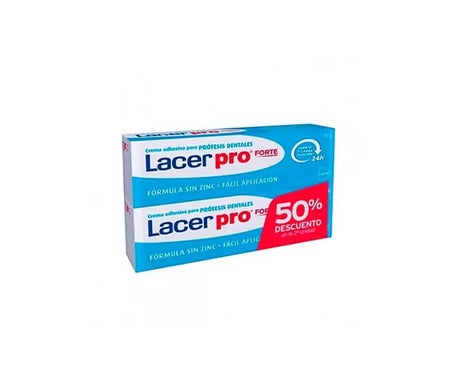 Lacer LacerPro Forte Crema Adhesiva para Prótesis Dentales 2x70g