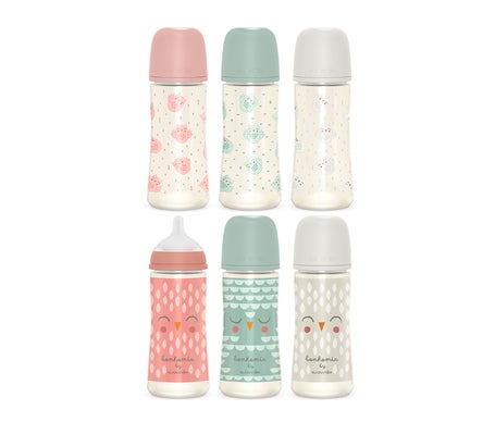 Suavinex Biberón Bonhomia Silicona Flujo Denso +6m 360ml 1ud