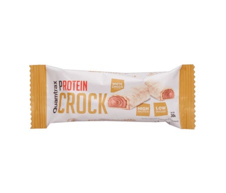 Quamtrax Crock Barrita Proteica Chocolate Blanco 30g