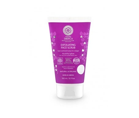 Natura Siberica Peeling facial exfoliante para piel grasa o mixta brillo juvenil 150 ml