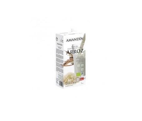 Amandin Leche Arroz Sin Gluten Sin Lactosa Eco 1l 6uds