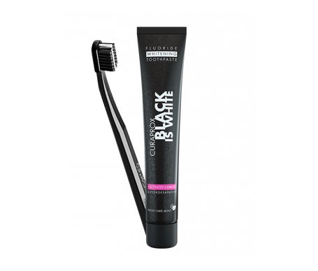Curaprox Black Is White Set Dentífrico 90ml + Cepillo Dental