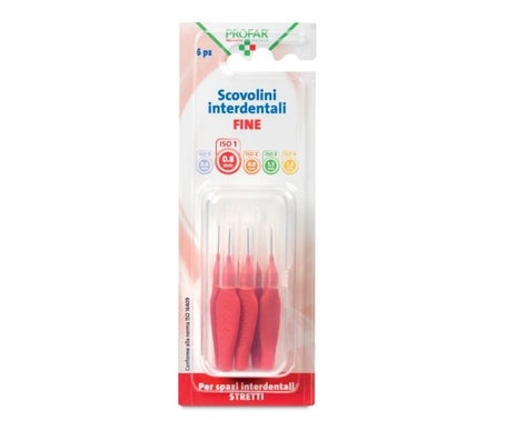 Profar Cepillo Interdental Rojo 0,8 6uds