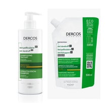 Dercos Pack Champú Cabello Seco 390ml + Recambio 500ml