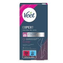 Veet Expert Bandas de Cera Depilatoria Piernas y Cuerpo Piel Normal 16uds