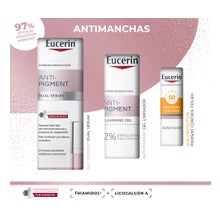 Eucerin Pack antimanchas Anti-Pigment Dual Serum 30ml + Gel Limpiador 20ml + Pigment Control FPS 50+ 7ml