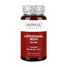 Nutralie Hierro Liposomal 30mg + Vitaminas C + A + B6 + B12 Cansancio 60caps