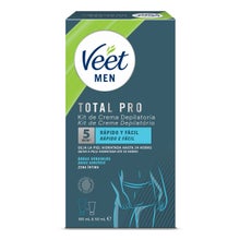 Veet Men Total Pro Kit Crema Depilatoria Zona Íntima