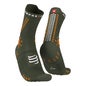 Compressport Pro Racing Socks Trail Size 2 Green Dark Cheddar 1 Par