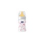 Chicco biberón cristal tetina ancha normal caucho +0M rosa 150ml 1ud