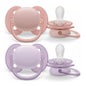 Philips Avent Ultra Soft Chupeta 0-6M Rosa Lilás 2 uds