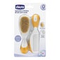 Chicco Pack Cepillo y Peine de Pelo Natural Naranja 0 M+