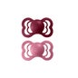 Bibs Supreme Pacifiers Coral & Ruby +6m T2 2 pieces