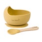 Saro Set Bol Wave Nordic Mostaza Nature con Ventosa