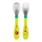 Chicco Pack Cubiertos Inox +18 M Verde