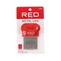 Red By Kiss Metal Lice Comb Rounded & Grooved Teeth 1ud