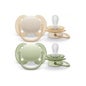 Philips Avent Ultra Soft Chupeta 0-6M Bege/Verde 2 Unidades