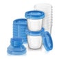 Avent Vasos de Almacenamiento con Tapa 10 X180 ml + Adaptadores 2 uds