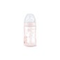 Nuk biberón de polipropileno rose tetina silicona boca ancha T 2 orificio m 300 ml