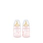 Nuk® flaske First Choice pink patte latex åbning M størrelse 1 150ml 1ud