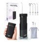 AquaPik Kit Mini Irrigatore Orale Portatile da Viaggio Ricarica Usb Nero